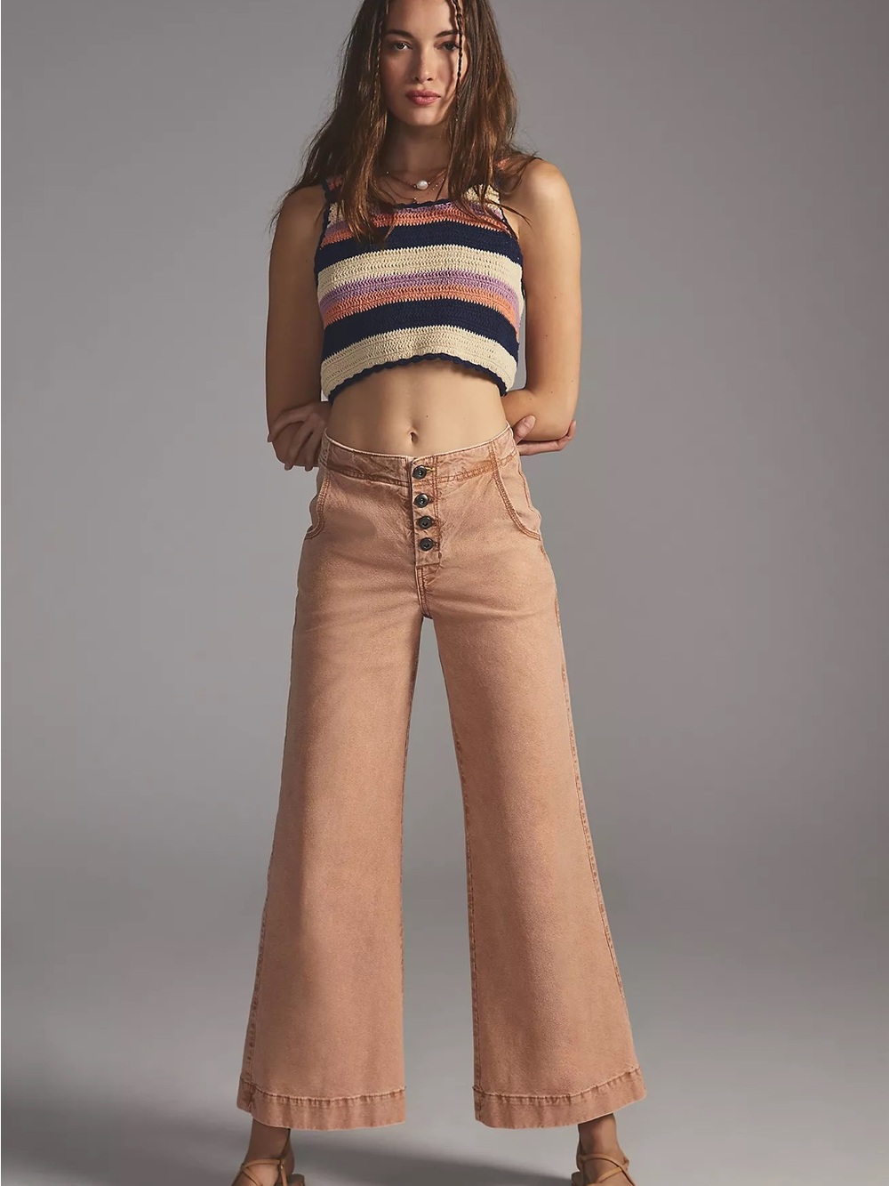 Anthropologie Womens Pilcro Wide Leg Jeans Size 26